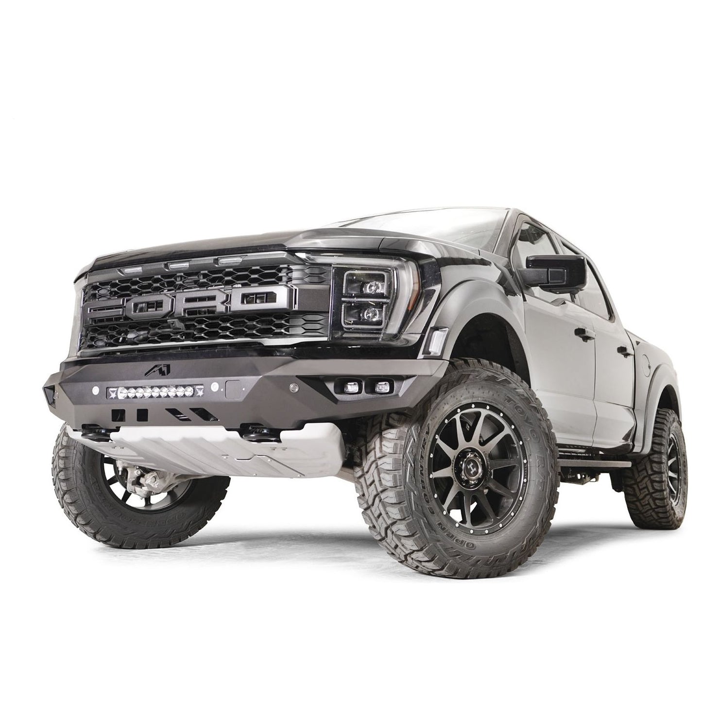 Fab Fours Vengeance Front Bumper 2 Stage Black Powder Coated No Guard l FR21-D5351-1