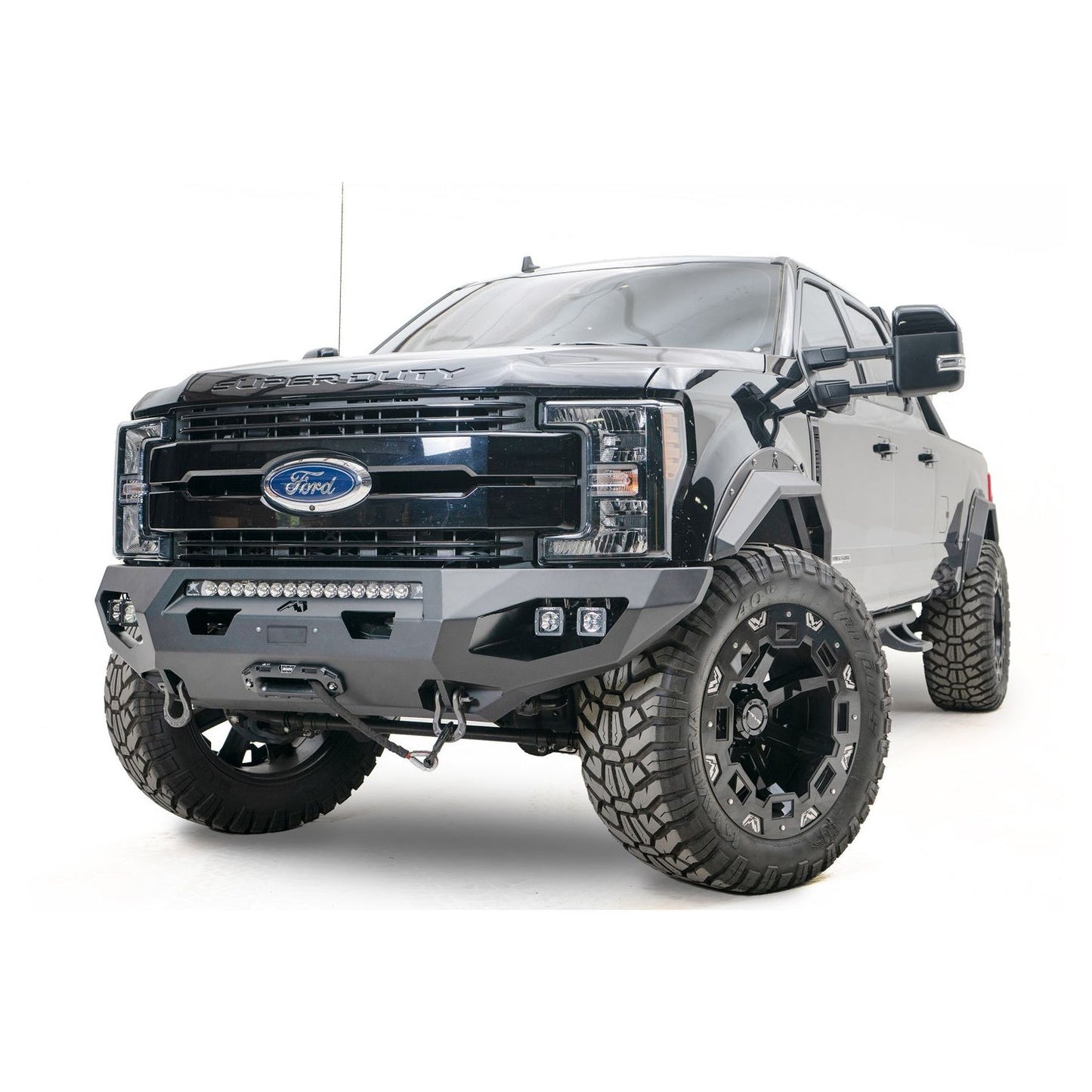 Fab Fours Matrix Front Bumper w/No Full Grill Guard ACC Compatible l FS17-X4161-1