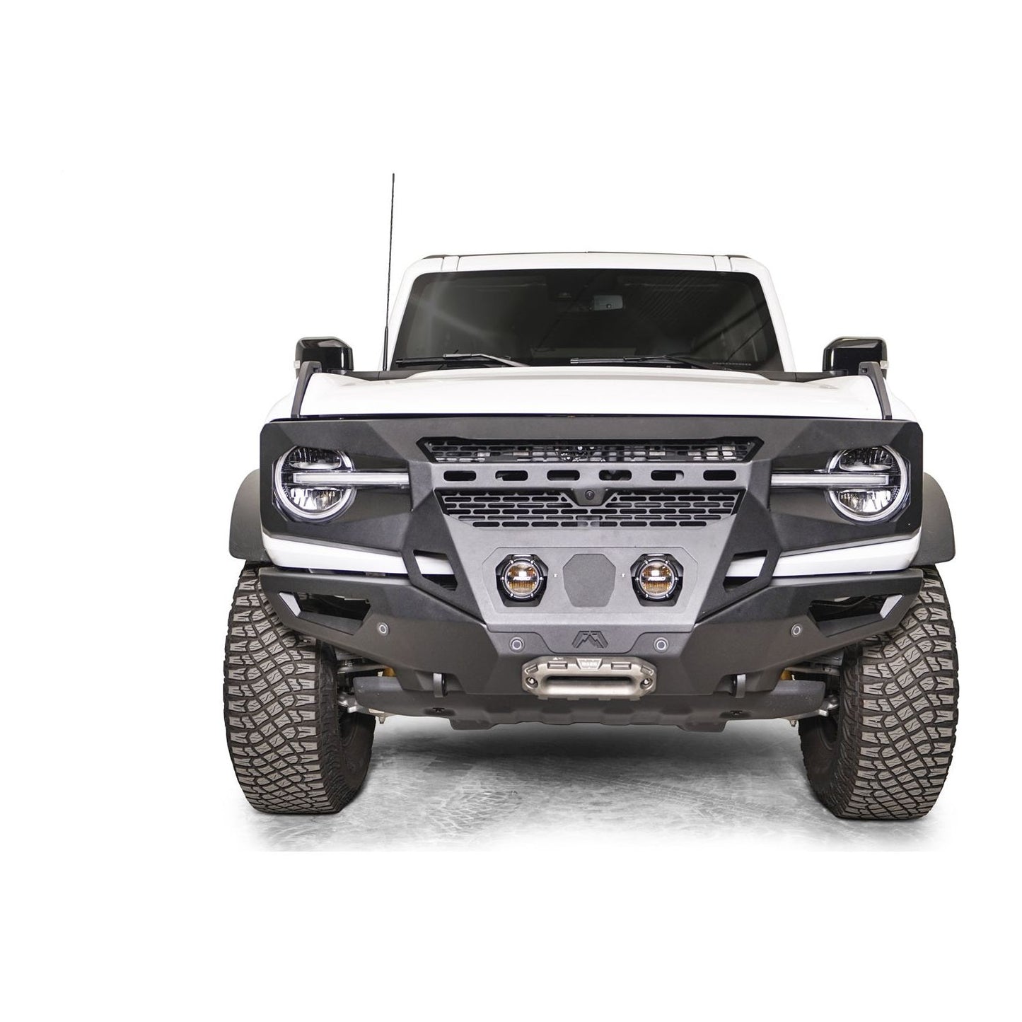 Fab Fours Grumper Front Bumper 2 Stage Black Powder Coated l GR5200-1