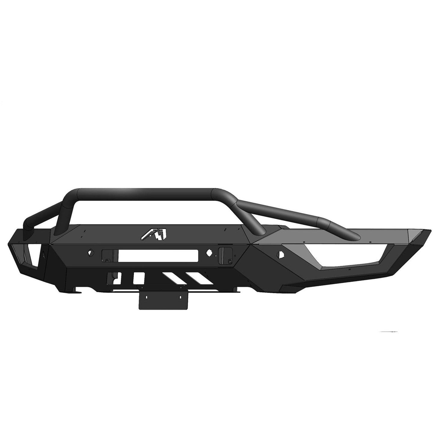 Fab Fours Vengeance Front License Plate Bracket 2 Stage Black Powder Coated l M2351-1