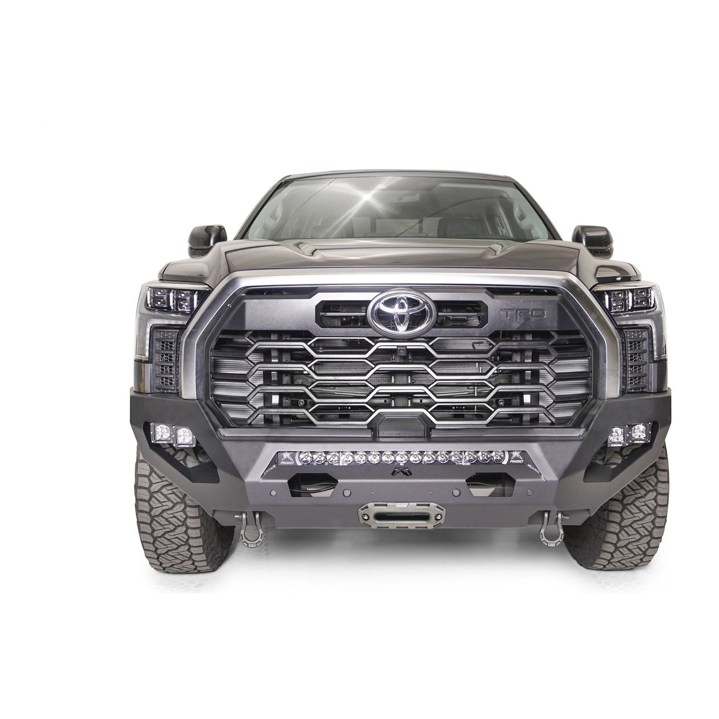 Fab Fours Matrix Front Bumper 2 Stage Black Powder Coated No Guard l TT22-X5451-1