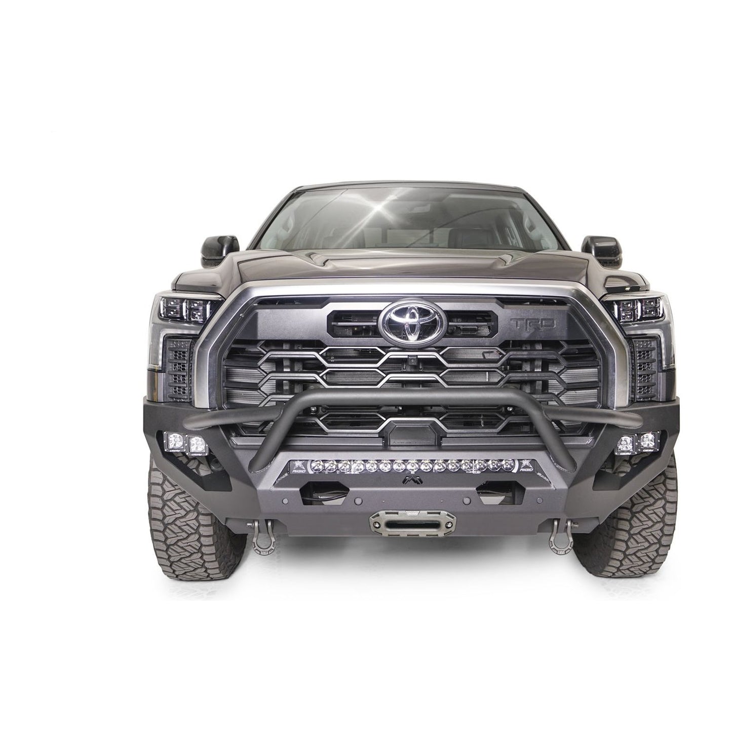 Fab Fours Matrix Front Bumper 2 Stage Black Powder Coated w/Pre-Runner Guard l TT22-X5452-1