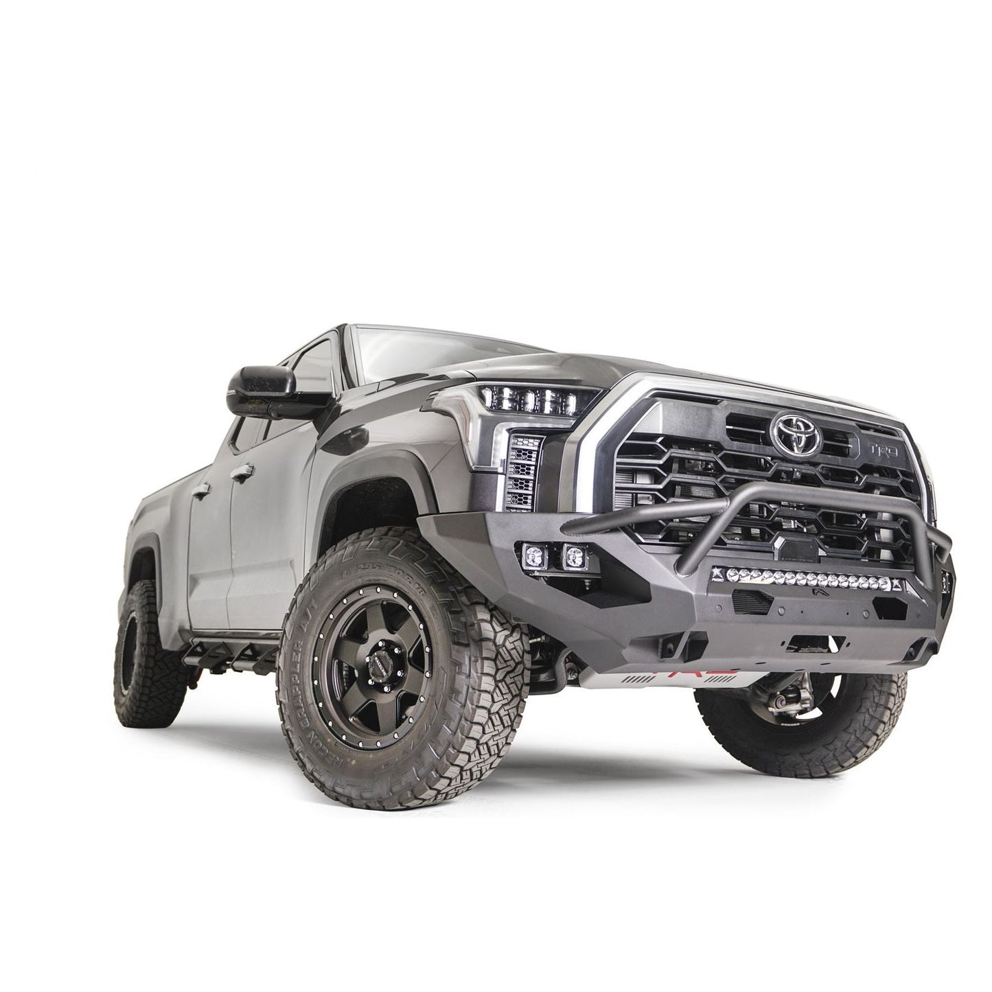 Fab Fours Matrix Front Bumper 2 Stage Black Powder Coated w/Pre-Runner Guard l TT22-X5452-1