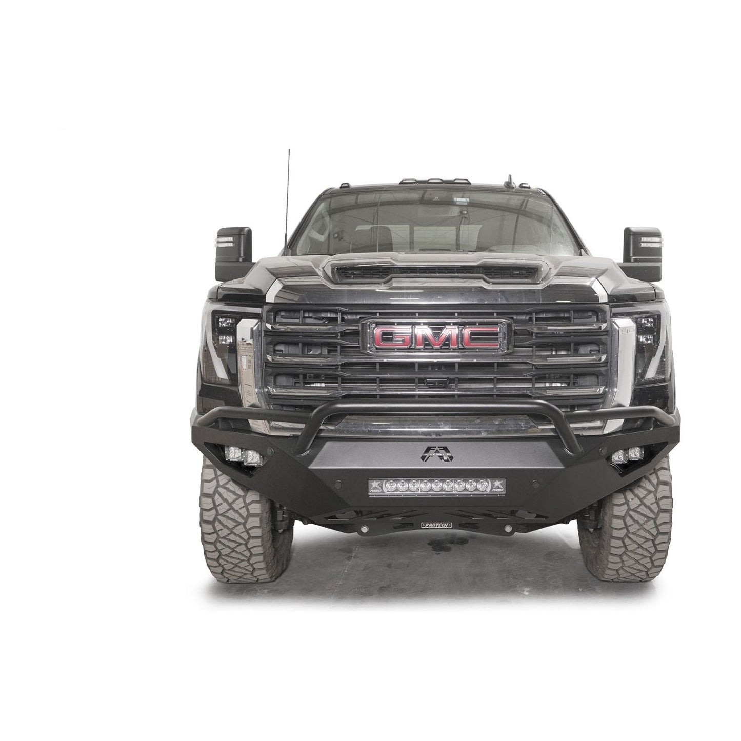Fab Fours Vengeance Front Bumper w/ Pre-Runner Guard 2 Stage Black Powder Coat l GM24-V6252-1