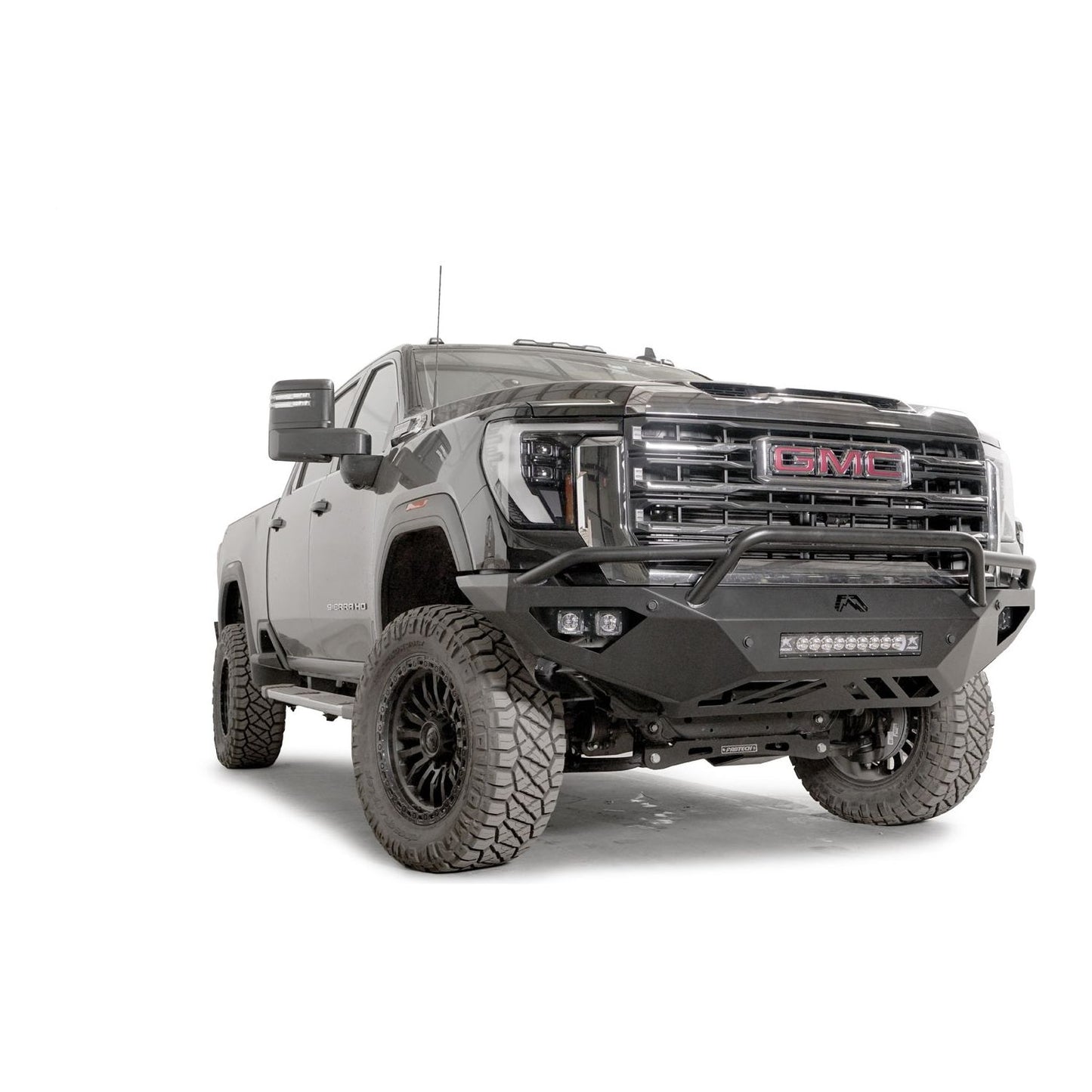Fab Fours Vengeance Front Bumper w/ Pre-Runner Guard 2 Stage Black Powder Coat l GM24-V6252-1