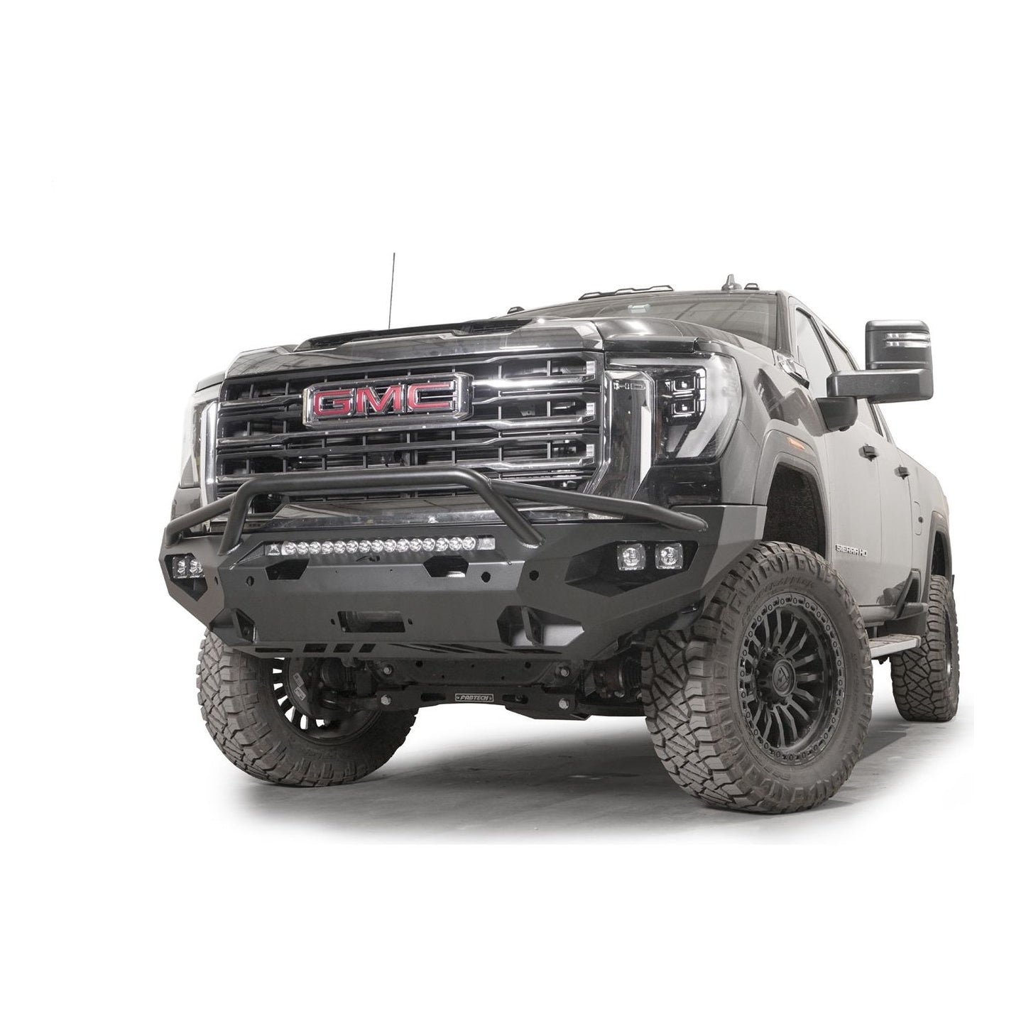 Fab Fours Matrix Front Bumper 2 Stage Black Powder Coat w/Pre-Runner Guard l GM24-X6252-1