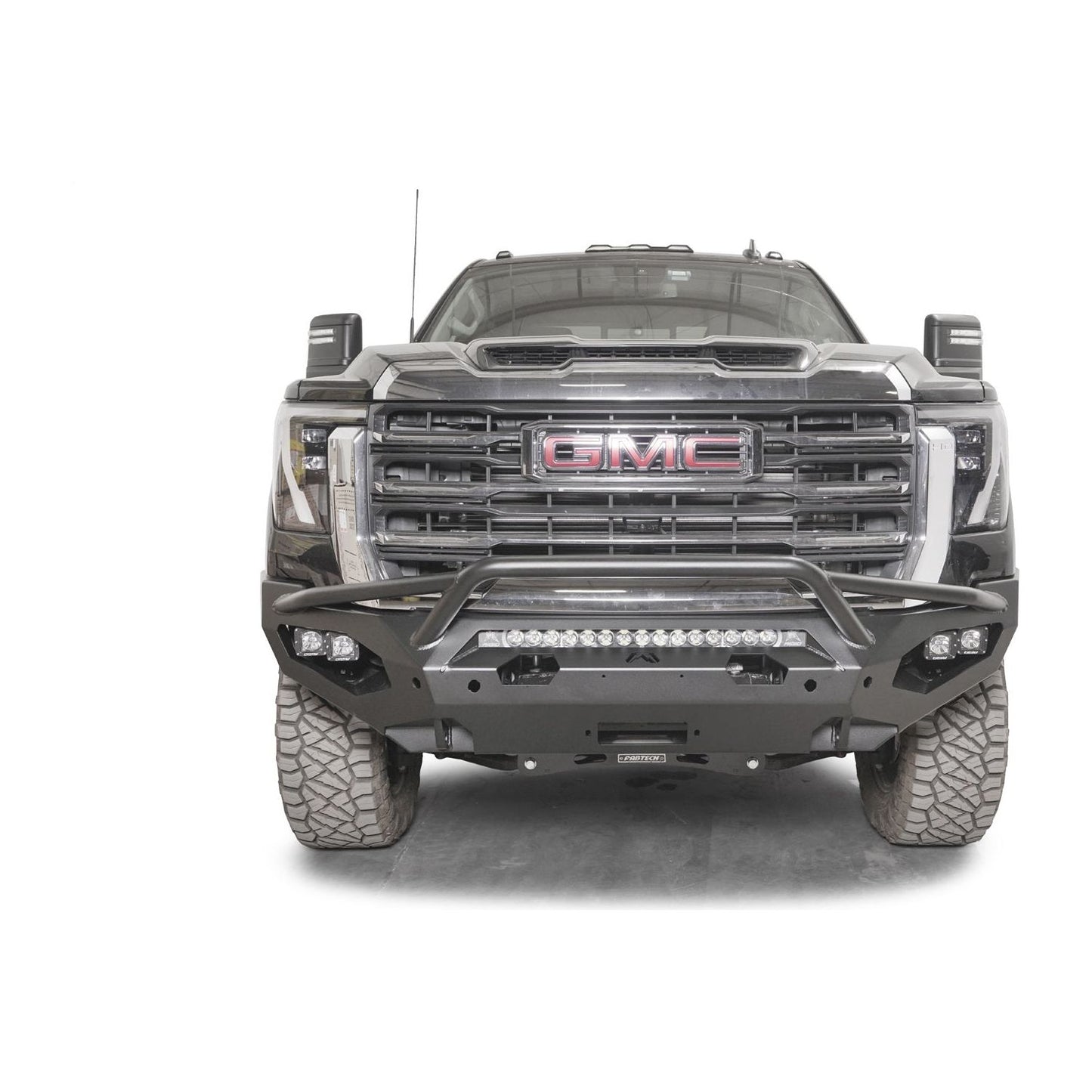 Fab Fours Matrix Front Bumper 2 Stage Black Powder Coat w/Pre-Runner Guard l GM24-X6252-1
