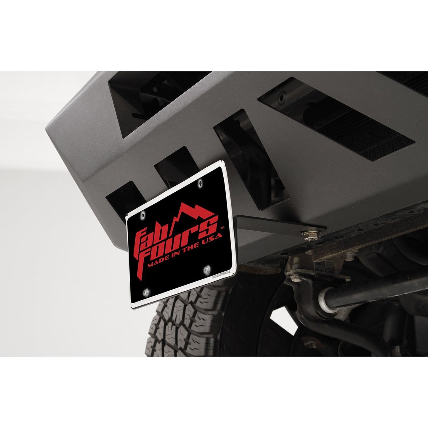 Fab Fours Vengeance Front License Plate Bracket 2 Stage Black Powder Coated Short l M2250-1