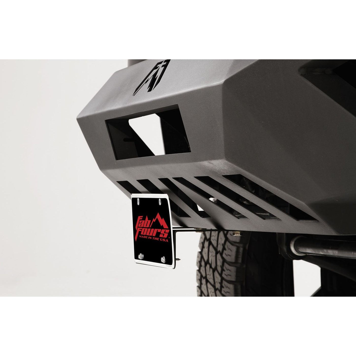 Fab Fours Vengeance Front License Plate Bracket 2 Stage Black Powder Coated Short l M2250-1