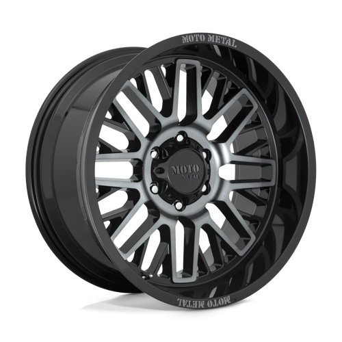 Moto Metal MO802 WARLOCK GLOSS BLACK MACHINED WITH GRAY TINT