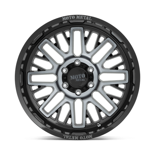 Moto Metal MO802 WARLOCK GLOSS BLACK MACHINED WITH GRAY TINT