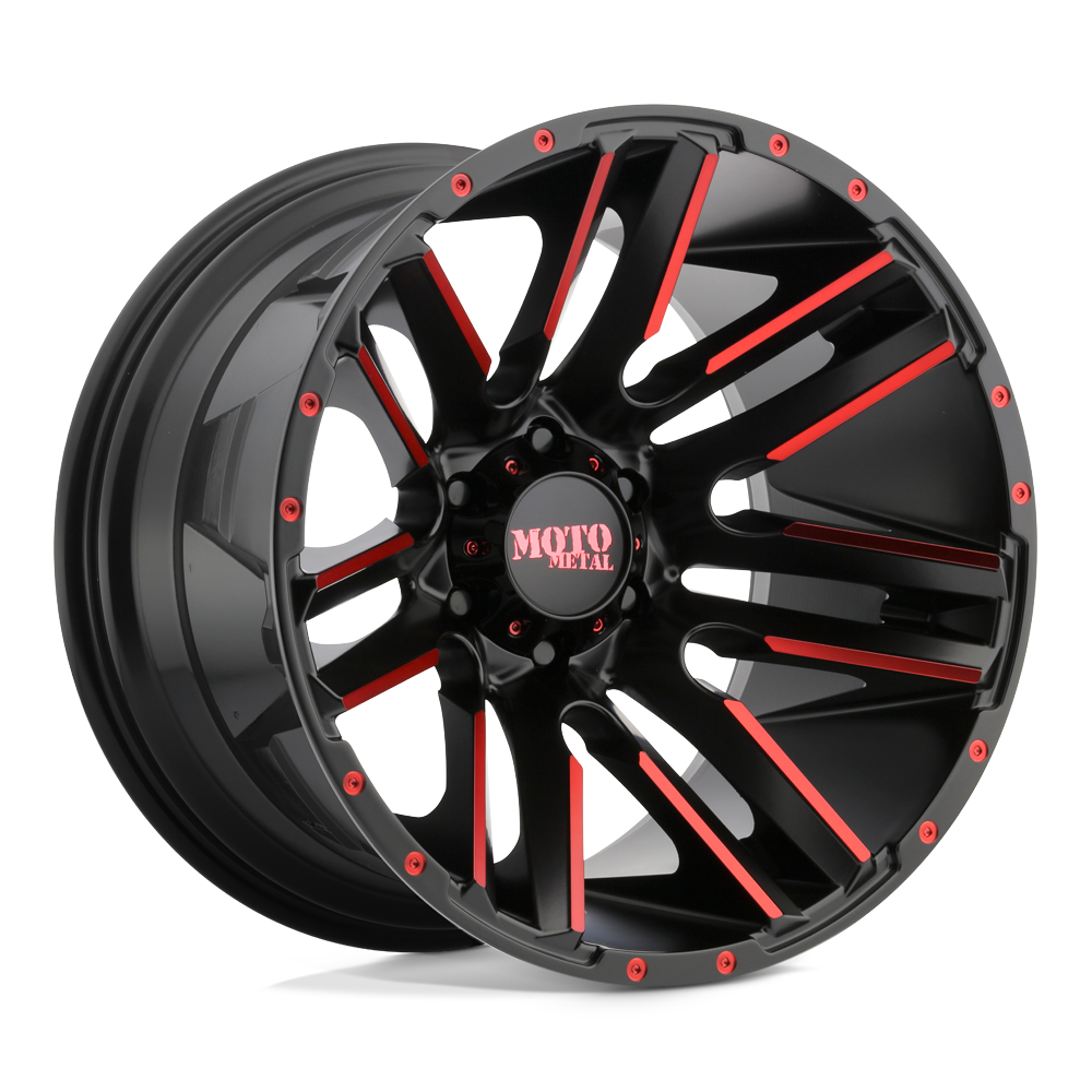 Moto Metal MO978 RAZOR SATIN BLACK MACHINED RED TINT