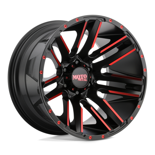 Moto Metal MO978 RAZOR SATIN BLACK MACHINED RED TINT