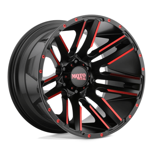 Moto Metal MO978 RAZOR SATIN BLACK MACHINED RED TINT