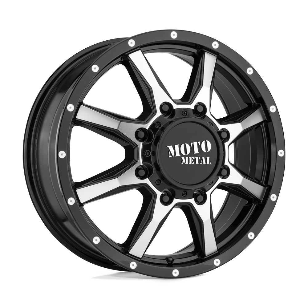 Moto Metal MO995 GLOSS BLACK MACHINED - FRONT