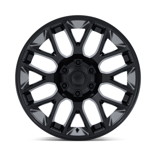 Moto Metal MO816 OVERLOOK Blackout wheel featuring sleek, minimalist design and durable blackout finish.