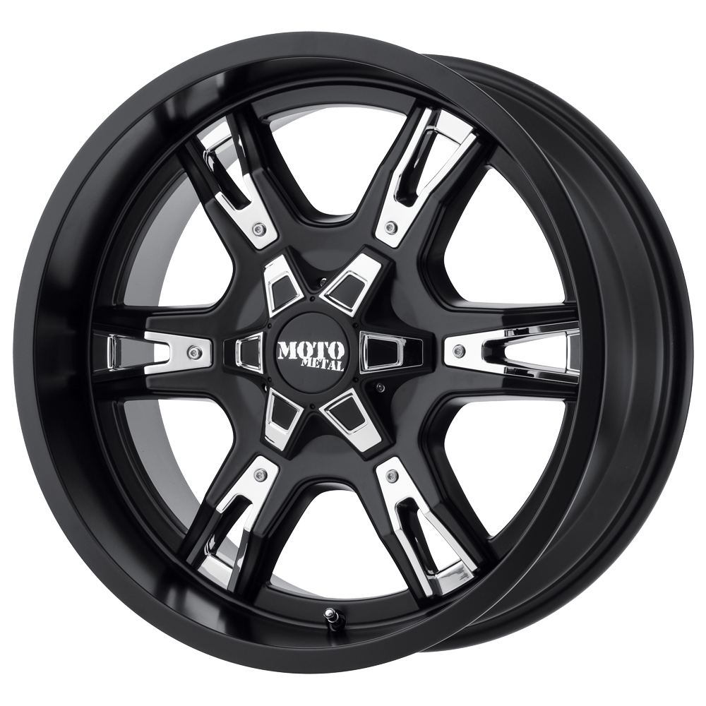 Moto Metal MO969 SATIN BLACK WITH RED AND CHROME ACCENTS