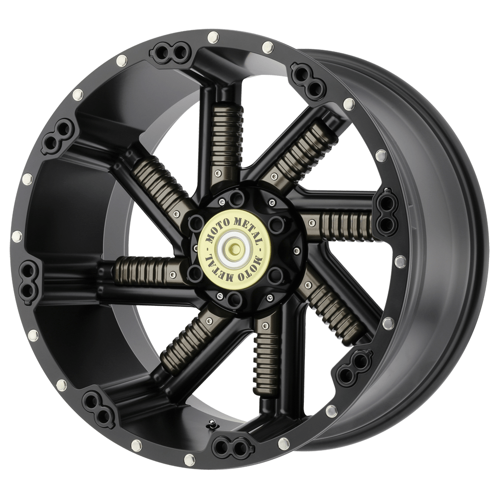 Moto Metal MO979 BUCKSHOT SATIN BLACK WITH GUN METAL INSERTS