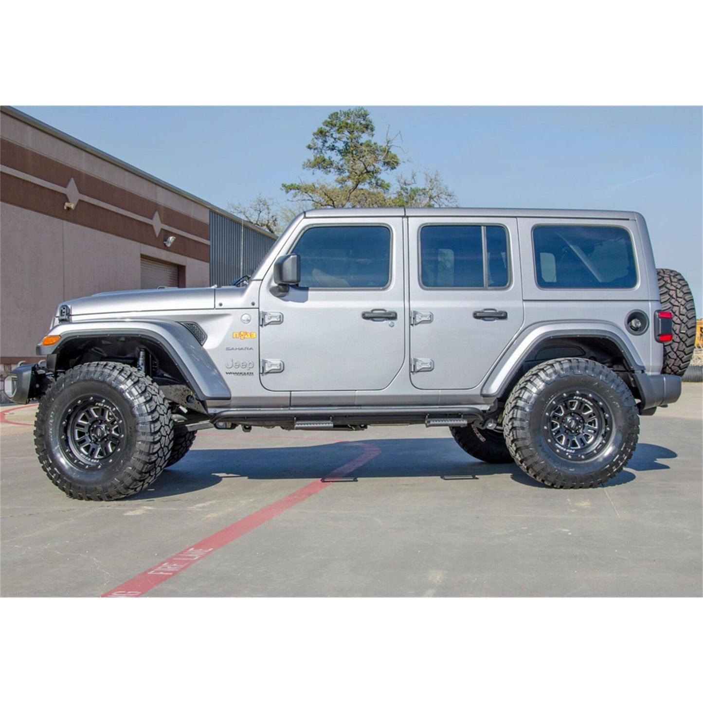 N-Fab | RKR Step Sys-Full Len (2 Stp Mnts/2 Stp)-18-24 Wrangler JL 4Dr-TX Blk | J184RKRS4