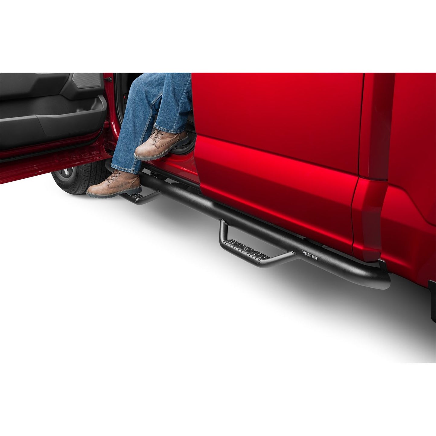N-Fab | Nerf Step-Cab Len (2 Stps)-17-24 F250/350/450 Crew-TX Blk | F1785CC-TX