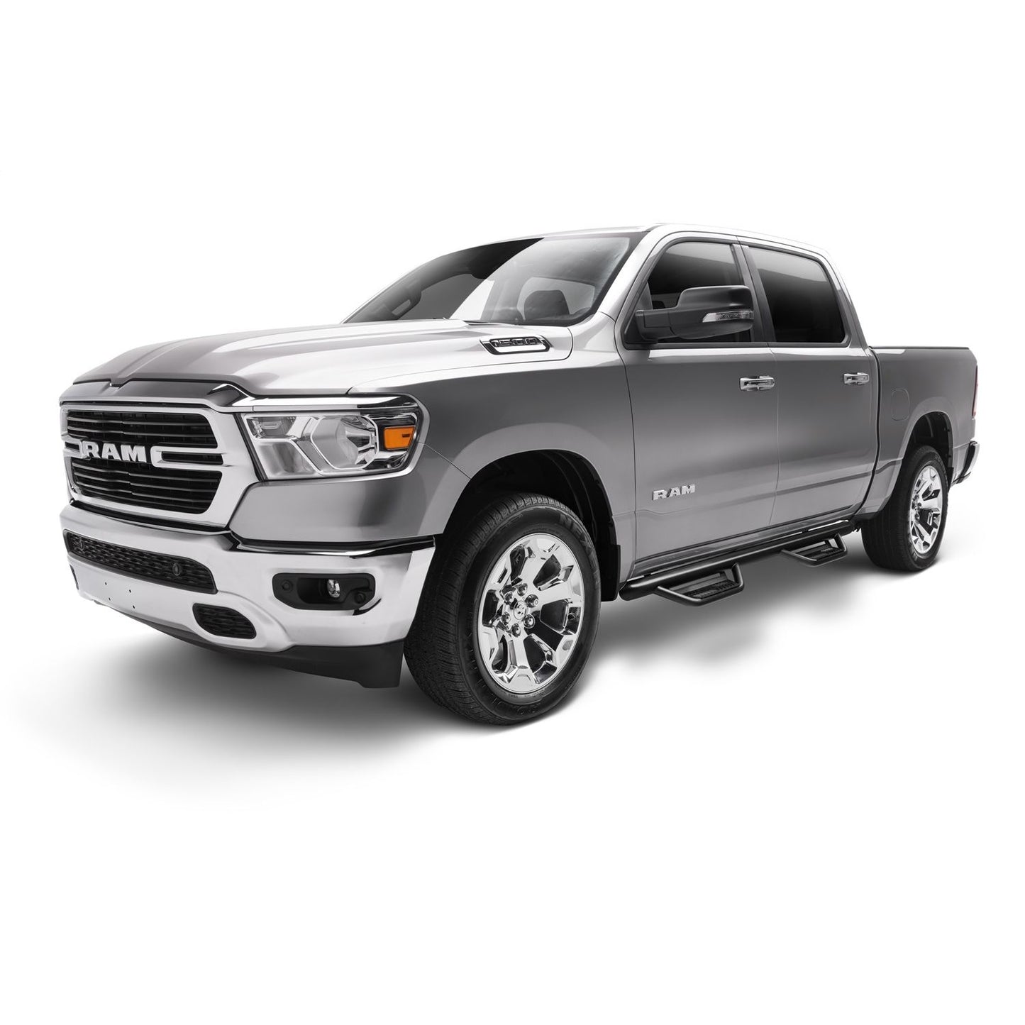 N-Fab | Podium LG-Cab Len (2 Steps)-19-24 (New Body Style) Ram 1500 Crew-TX Blk | HPD1980CC-TX