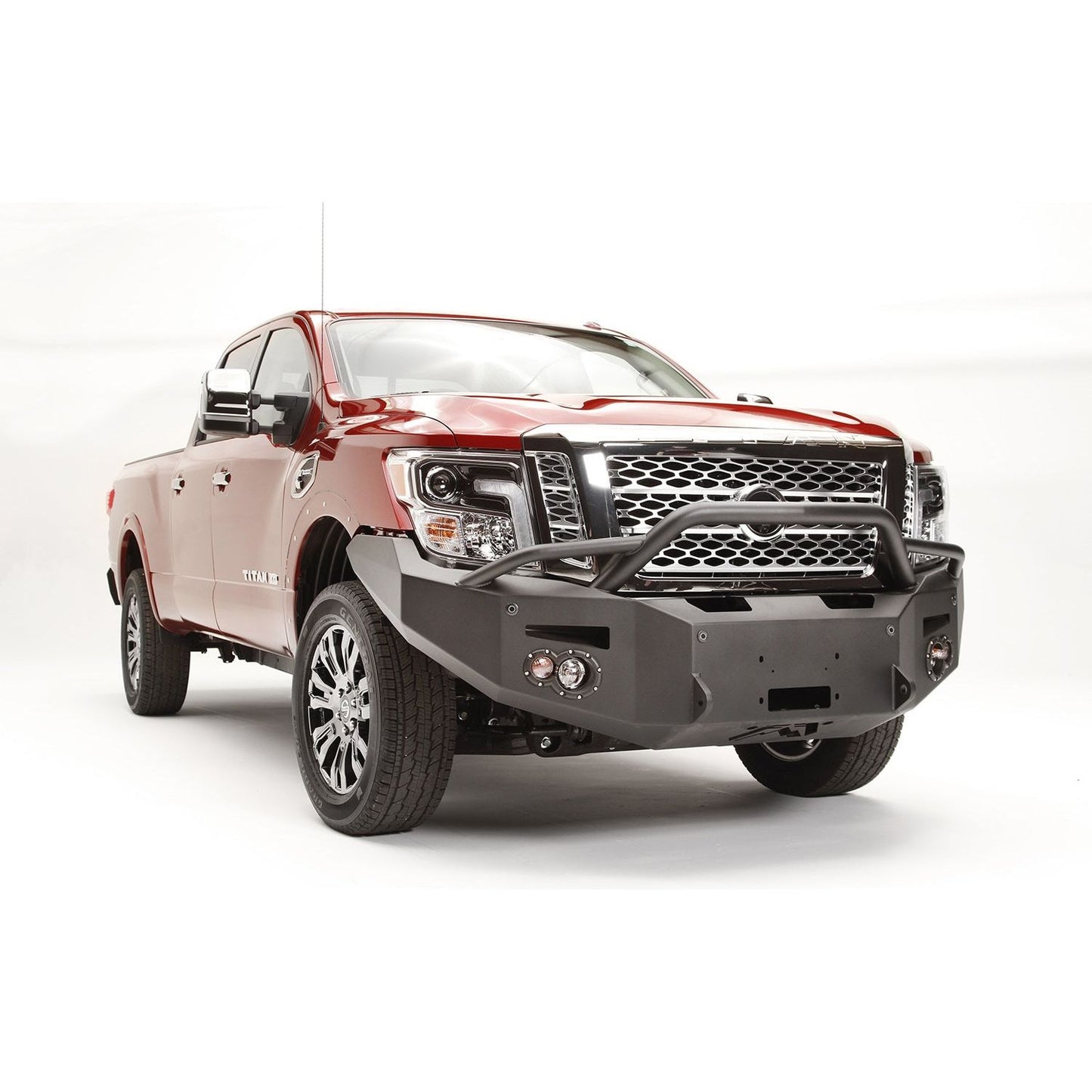 Fab Fours Premium Winch Front Bumper 2 Stage Black Powder Coated w/Pre-Runner Guard l NT16-F3752-1