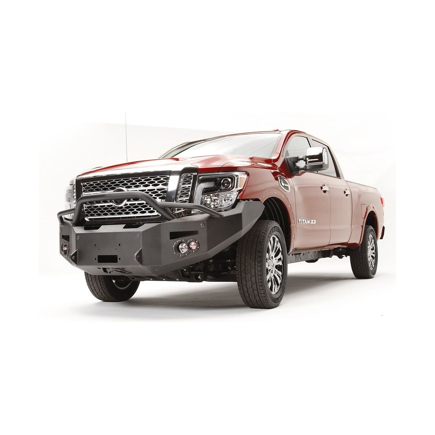 Fab Fours Premium Winch Front Bumper 2 Stage Black Powder Coated w/Pre-Runner Guard l NT16-F3752-1