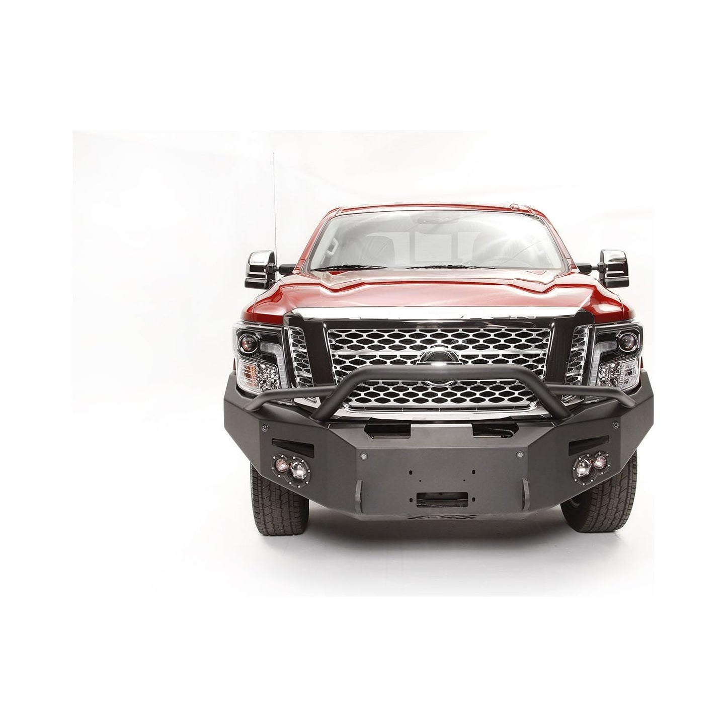 Fab Fours Premium Winch Front Bumper 2 Stage Black Powder Coated w/Pre-Runner Guard l NT16-F3752-1