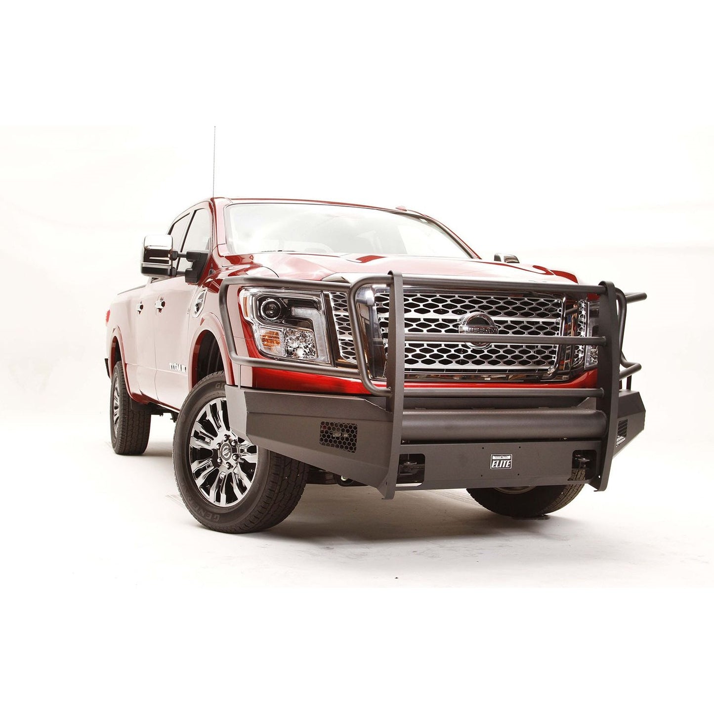 Fab Fours Elite Front Bumper 2 Stage Black Powder Coated w/Pre-Runner Guard w/Tow Hook l NT16-R3762-1