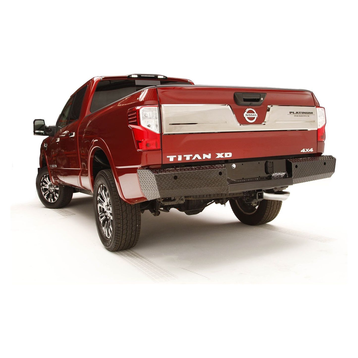 Fab Fours Black Steel Ranch Rear Bumper 2 Stage Black Powder Coated l NT16-T3750-1