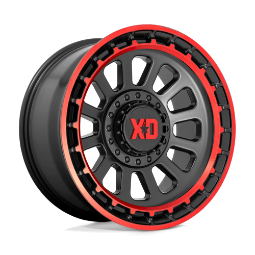 XD XD856 OMEGA SATIN BLACK MACHINED LIP WITH RED TINT