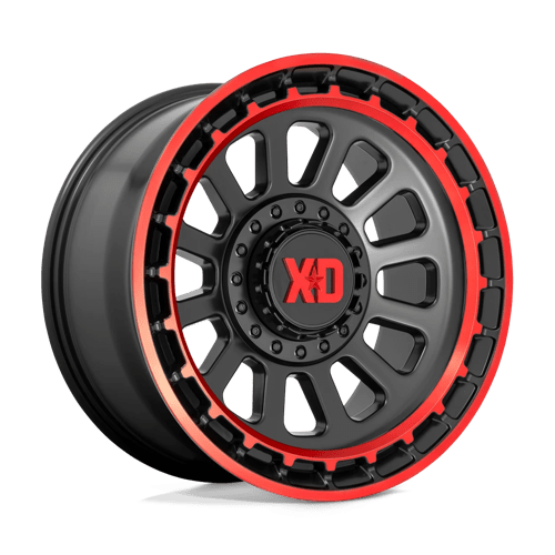 XD XD856 OMEGA SATIN BLACK MACHINED LIP WITH RED TINT