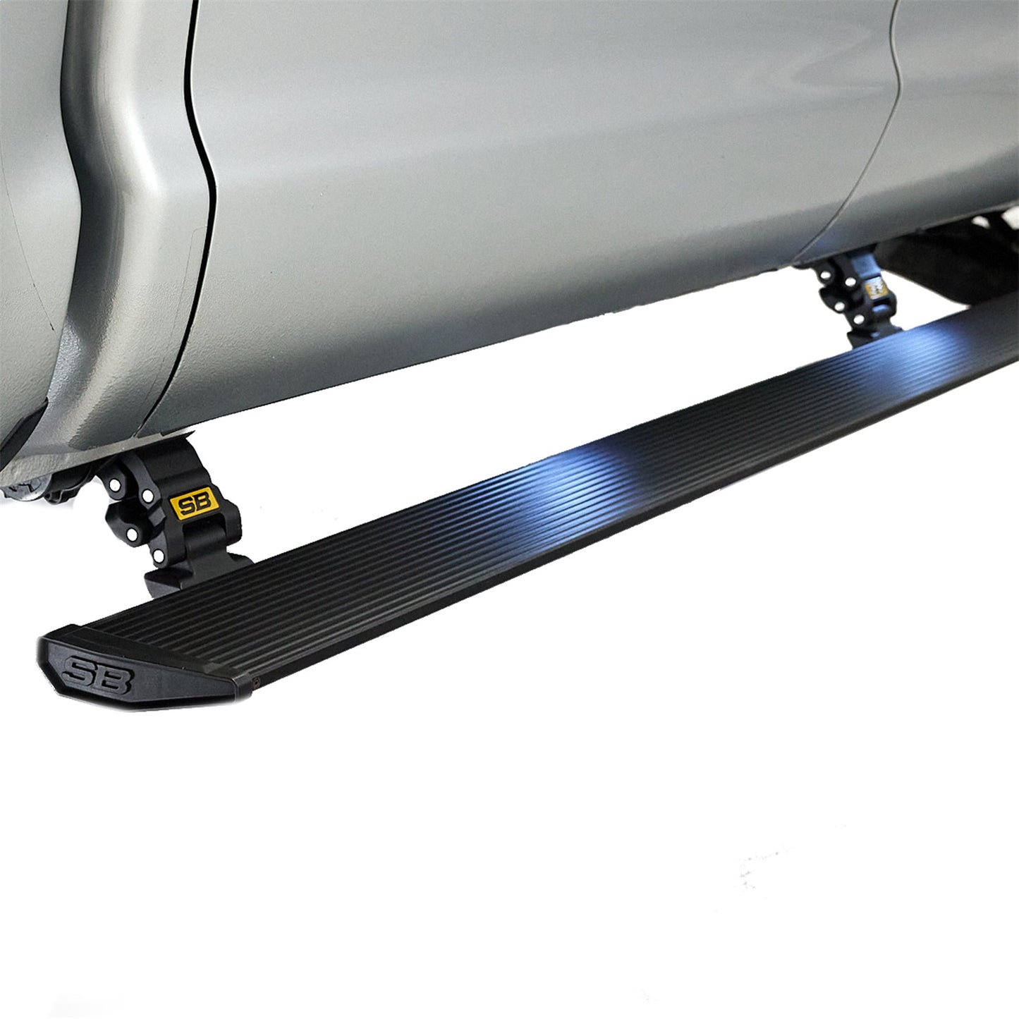 Smittybilt Command Series Dual-Motor Auto Steps Matte Black Capacity 600 lbs. Integrated Led Lights I PWD5002
