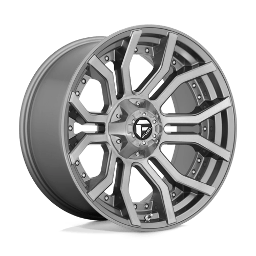 Fuel 1PC D713 RAGE PLATINUM BRUSHED GUN METAL TINTED CLEAR