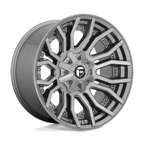 Fuel 1PC D713 RAGE PLATINUM BRUSHED GUN METAL TINTED CLEAR