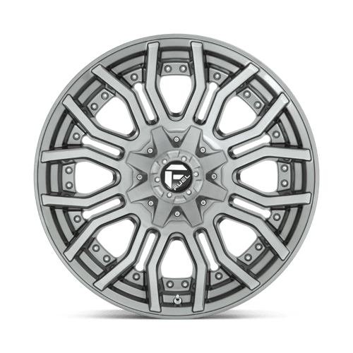 Fuel 1PC D713 RAGE PLATINUM BRUSHED GUN METAL TINTED CLEAR