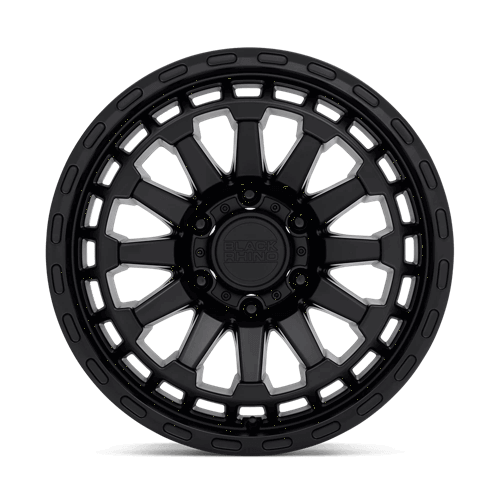 Black Rhino RAID Matte Black wheel with a rugged multi-spoke design and accentuated lip for adventure vehicles.