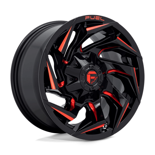 Fuel 1PC D755 REACTION GLOSS BLACK MILLED WITH RED TINT