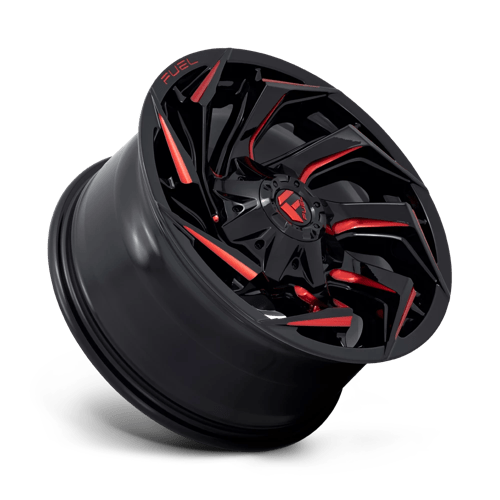 Fuel 1PC D755 REACTION GLOSS BLACK MILLED WITH RED TINT