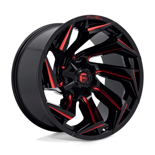 Fuel 1PC D755 REACTION GLOSS BLACK MILLED WITH RED TINT