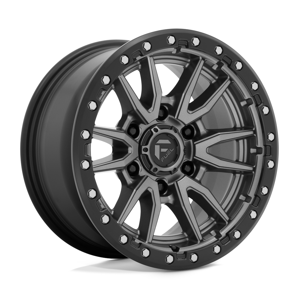 Fuel 1PC D680 REBEL MATTE GUN METAL BLACK BEAD RING