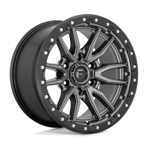 Fuel 1PC D680 REBEL MATTE GUN METAL BLACK BEAD RING