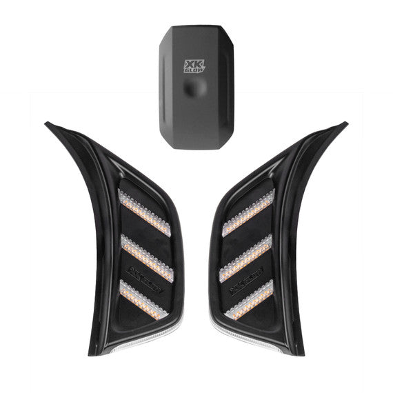 XKGLOW | XKchrome JEEP Air Vent Light Light RGB + Amber Turn Signal & Running | XK-VENT-RGB-KIT