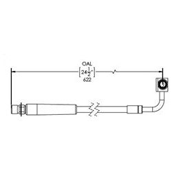 ROCKJOCK 20-C Gladiator Jt Extended Rear Braided Brake Hose KitI RJ-156400-101