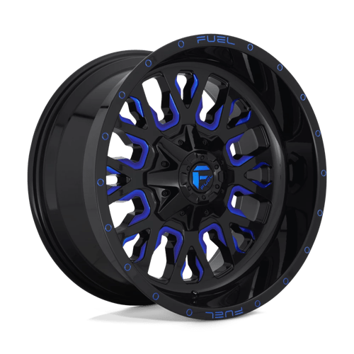 Fuel 1PC D645 STROKE GLOSS BLACK BLUE TINTED CLEAR