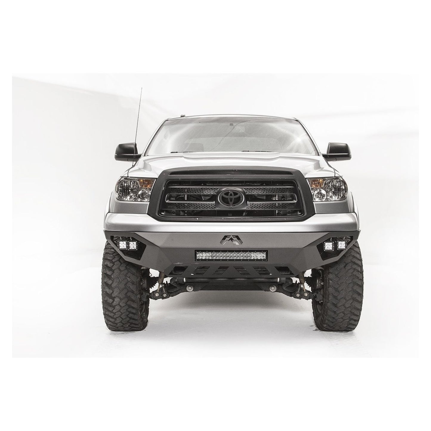 Fab Fours Vengeance Front Bumper 2 Stage Black Powder Coated No Guard l TT07-D4451-1