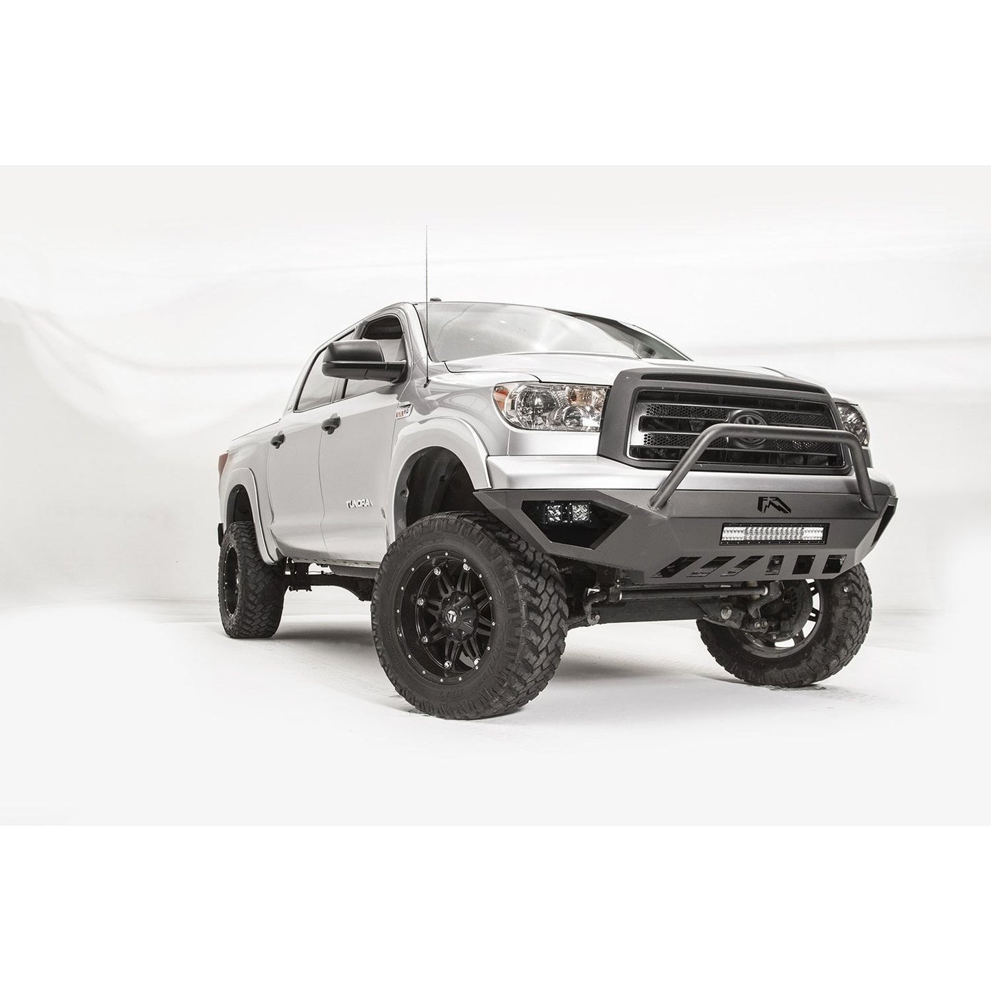 Fab Fours Vengeance Front Bumper 2 Stage Black Powder Coated w/Pre Runner Guard l TT07-D4452-1