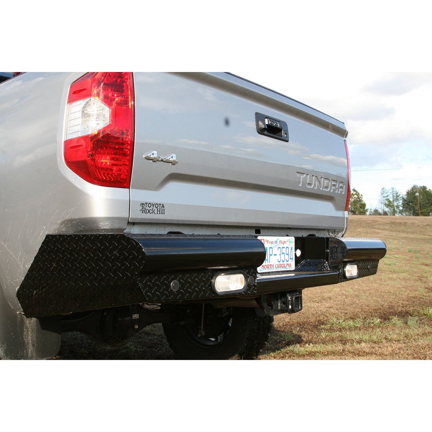 Fab Fours Black Steel Ranch Rear Bumper 2 Stage Black Powder Coated l TT07-T1550-1