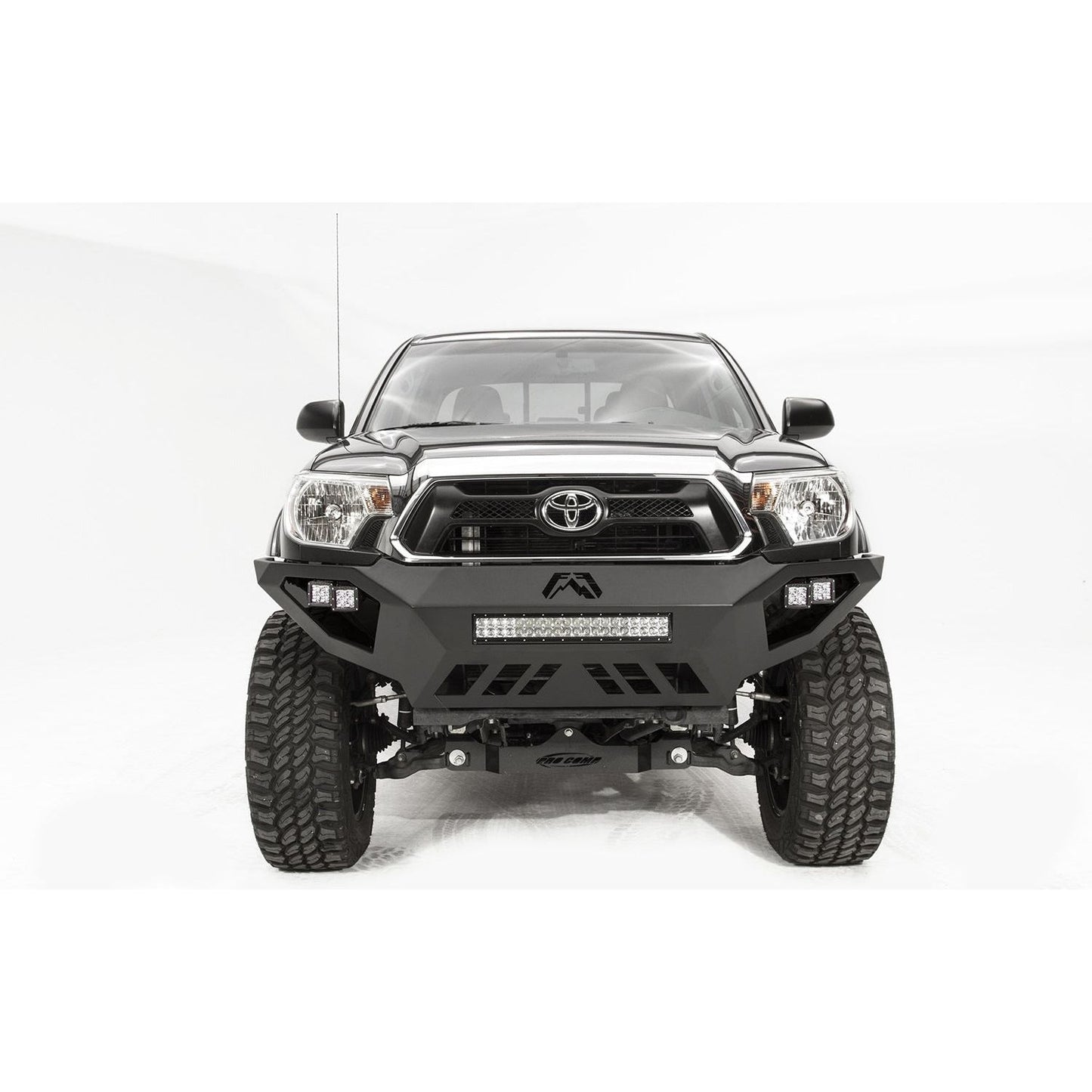 Fab Fours Vengeance Front Bumper 2 Stage Black Powder Coated No Guard l TT12-D1651-1