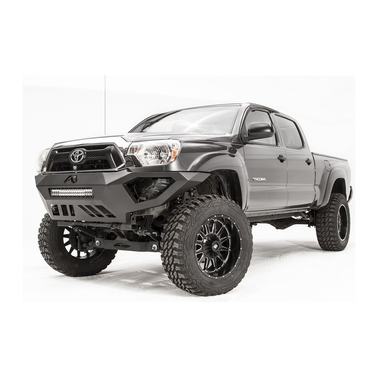Fab Fours Vengeance Front Bumper 2 Stage Black Powder Coated No Guard l TT12-D1651-1